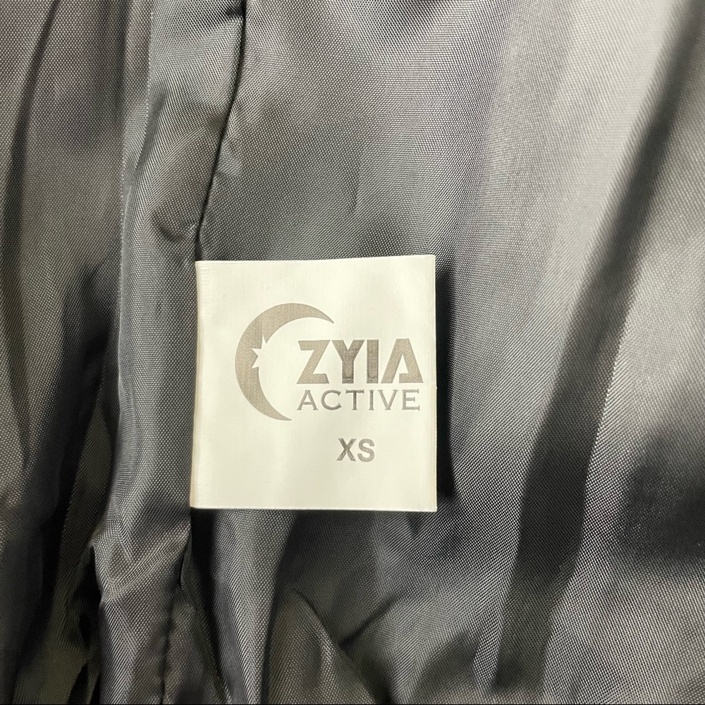 ZYIA ACTIVE NWT PINK SHINE BLOCK ZIP DOWN JACKET EXTRA SMALL BLACK - Picture 12 of 13